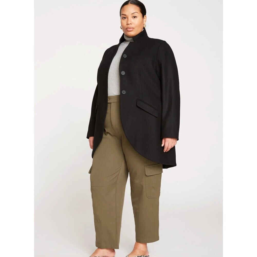 Universal Standard Beas Wool Coat in Black Size XL or 4X
